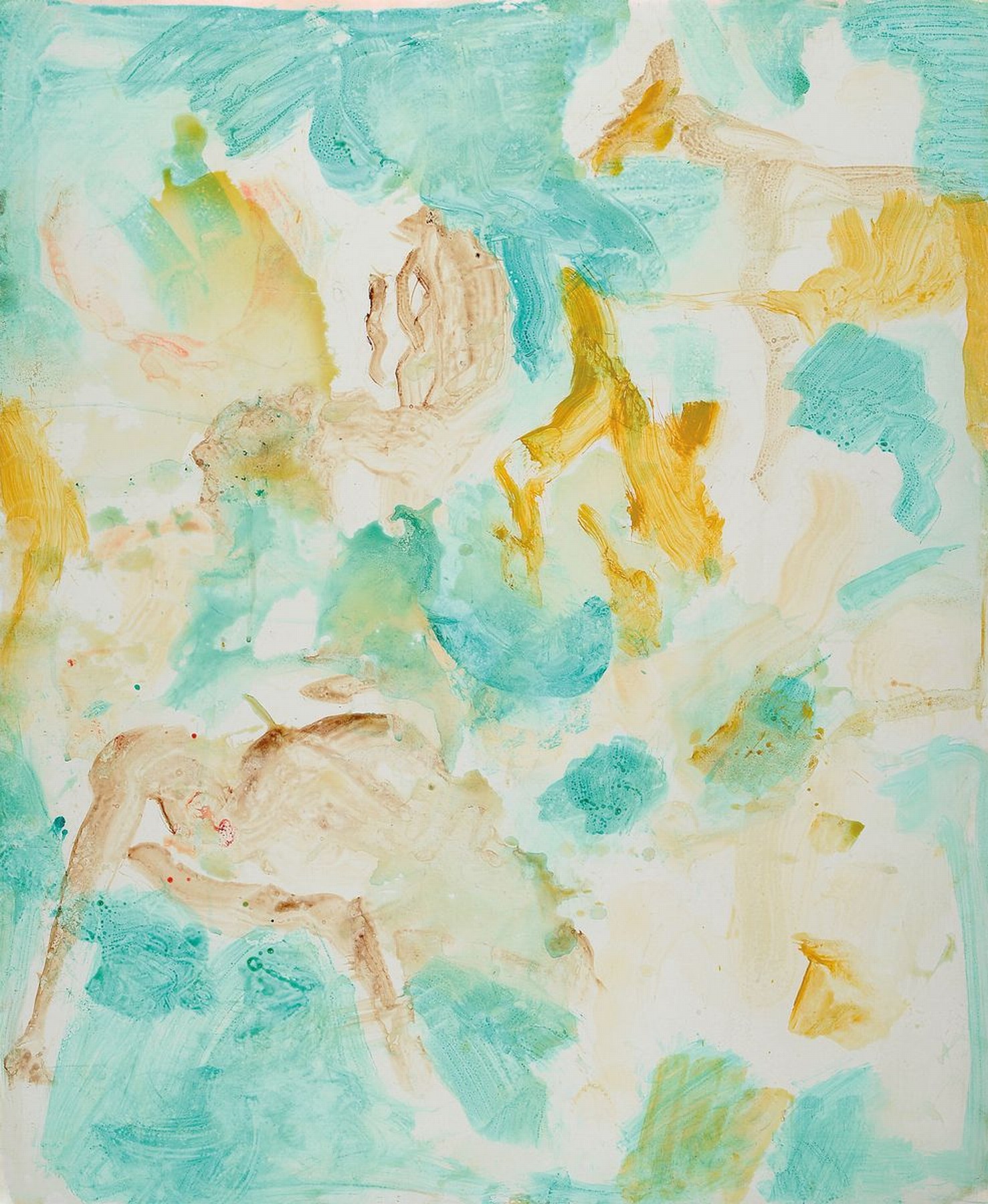 Rudi Baerwind, 1910-1982 Mannheim, Ödipus befragt das Orakel, 1974, ein Aquarell in vier Farben auf weißem Karton, angelehnt an die Motive der ...
