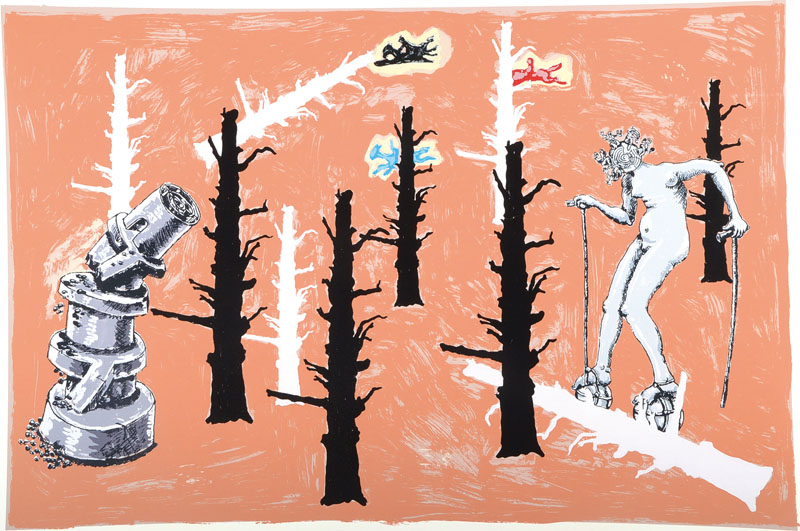 Jörg Immendorff, 1945-2007, Schwarzes Schaf, Siebdruck in 17 Farben, 2001, handsigniert und nummeriert e.a., Auflage 100, Blattgr. ca. 78,5x106,5 ...