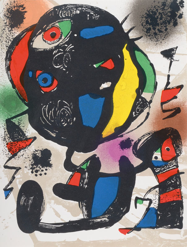 Detail a: Joan Miro, 1893-1983, Konvolut aus zwei Lithographien aus der Lithograph IV, Komposition, Arte, Maeght, Paris 1982, Blattgr. ca. 1x 32,3x25,7 cm / 3x ...