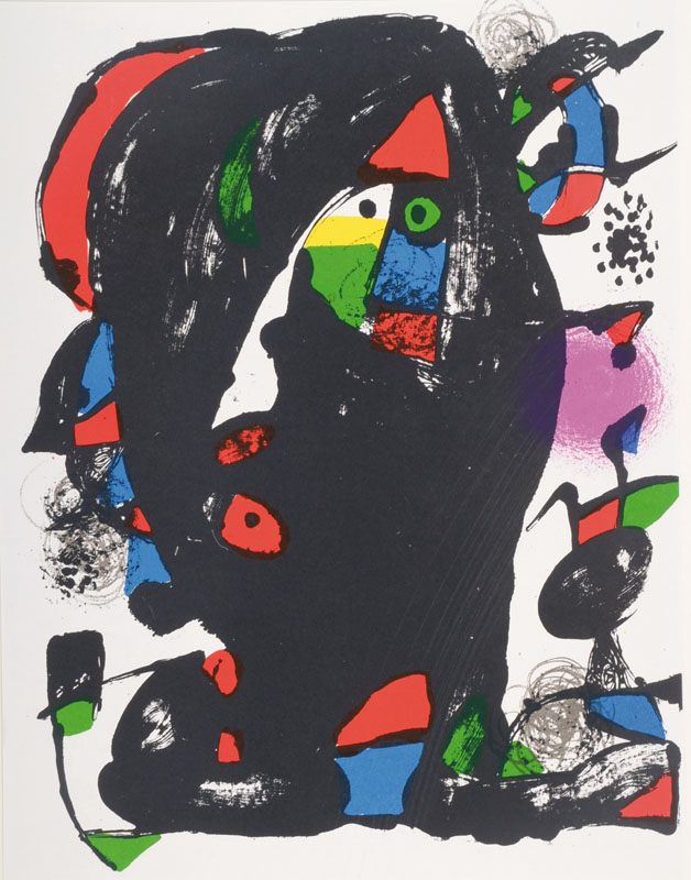 Detail b: Joan Miro, 1893-1983, Konvolut aus zwei Lithographien aus der Lithograph IV, Komposition, Arte, Maeght, Paris 1982, Blattgr. ca. 1x 32,3x25,7 cm / 3x ...