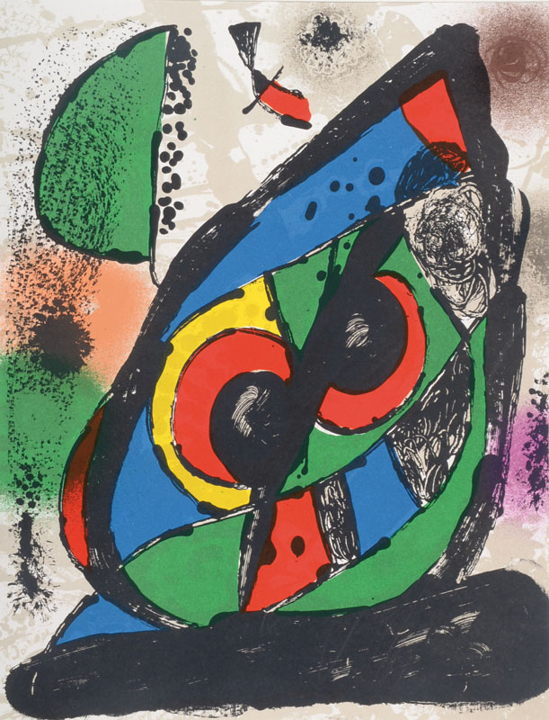Detail c: Joan Miro, 1893-1983, Konvolut aus zwei Lithographien aus der Lithograph IV, Komposition, Arte, Maeght, Paris 1982, Blattgr. ca. 1x 32,3x25,7 cm / 3x ...