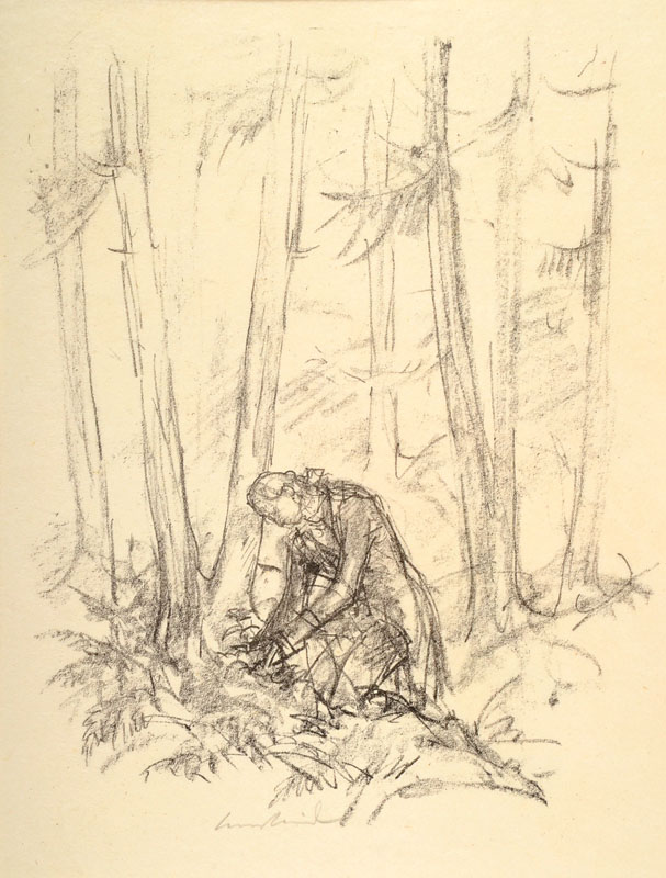 Hans Meid, 1883-1957, Konvolut aus zwei Lithographien auf Japan, "Rettung" und "Gefunden", aus: Goethe Gedichte, je signiert, 100 ...