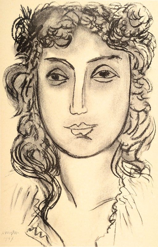 Detail c: Henri Matisse, 1869-1954, Konvolut aus vier Offset, Portraits, Mourlot Paris 1954, Blattgr. ca. 31,5x24,5 cm, PP, Gesamt ca. 50x40 cm