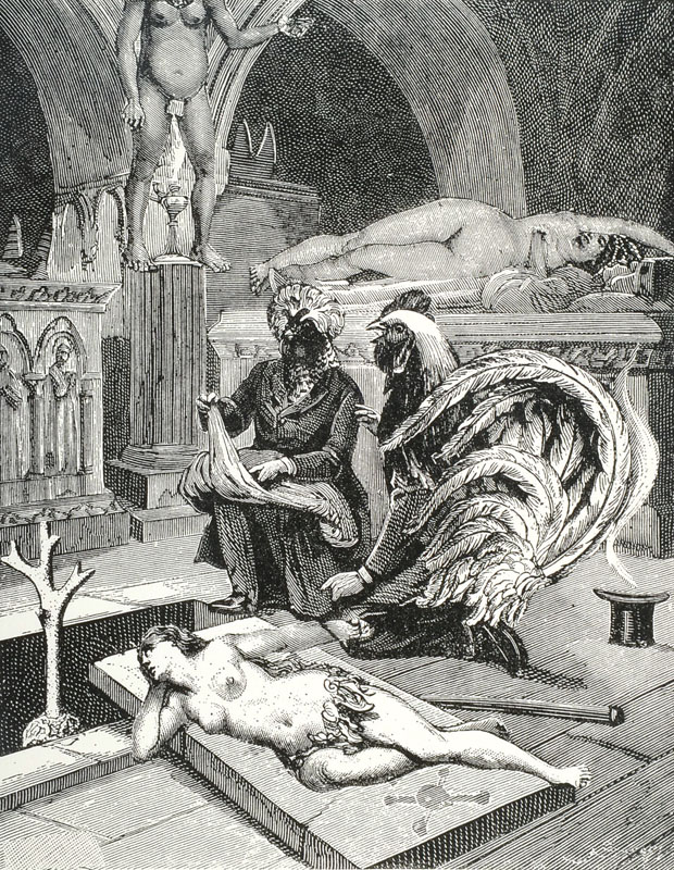 Detail c: Max Ernst, 1891-1976, Konvolut aus vier Lithographien nach Collagen, aus: Une semaine de bonté, Gerhardt Verlag, Berlin 1963, Blattgr. ca. 27,5x20,5 ...