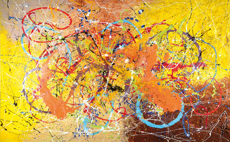 Caroline Vis (CJVIS), geb. 1965, zeitgen. Niederländische Künstlerin, zahlreiche Ausstellungen im In- und Ausland, hier: Silence, Acryl/Tinte auf ...