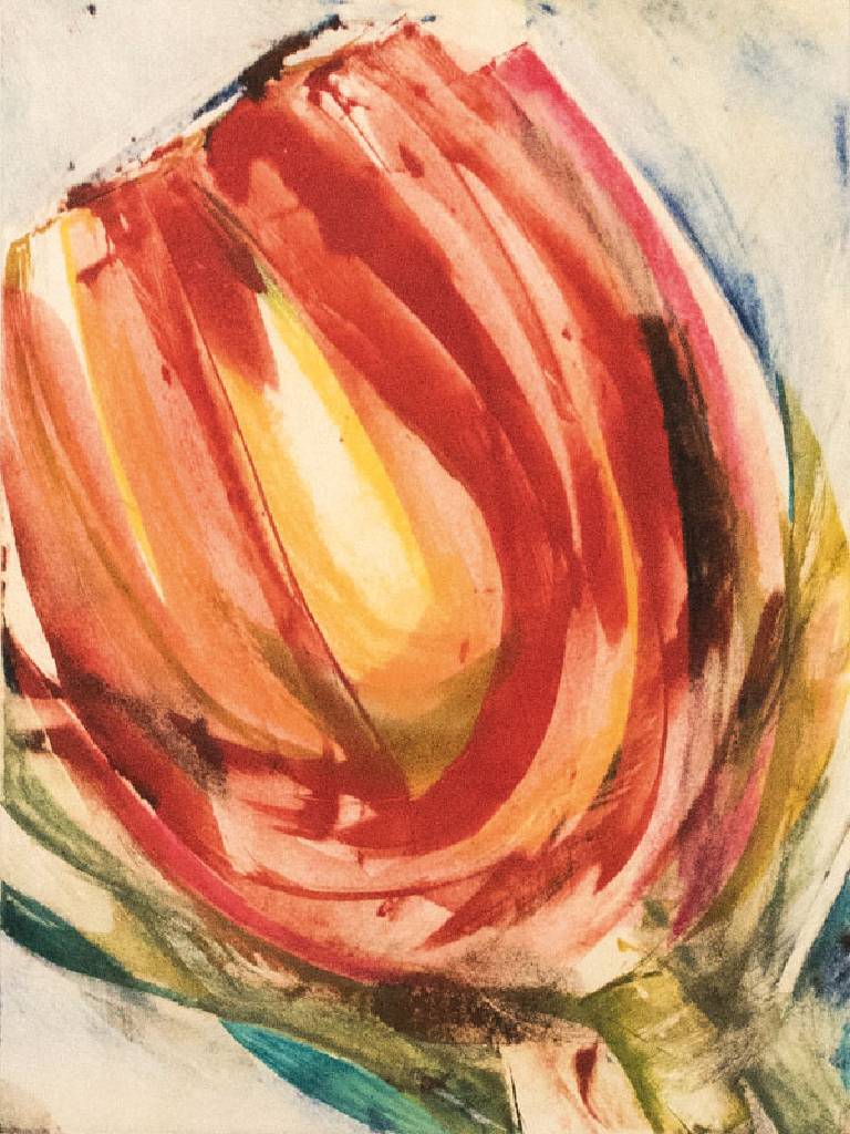 Jutta Ritter-Scherer, geb. 1961 Aschaffenburg, Konvolut aus drei kolorierten Graphiken, "Seelenblüten", Auflage 1/1, 1/1 und ohne num., ...