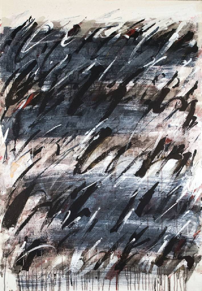 Eleonore Fuchs-Heidelberg, 1946 Heidelberg - 2012 Berlin, Print Sign II, Acryl auf Leinwand, rückseitig signiert, datiert 88, 120x90cm, Rahmen