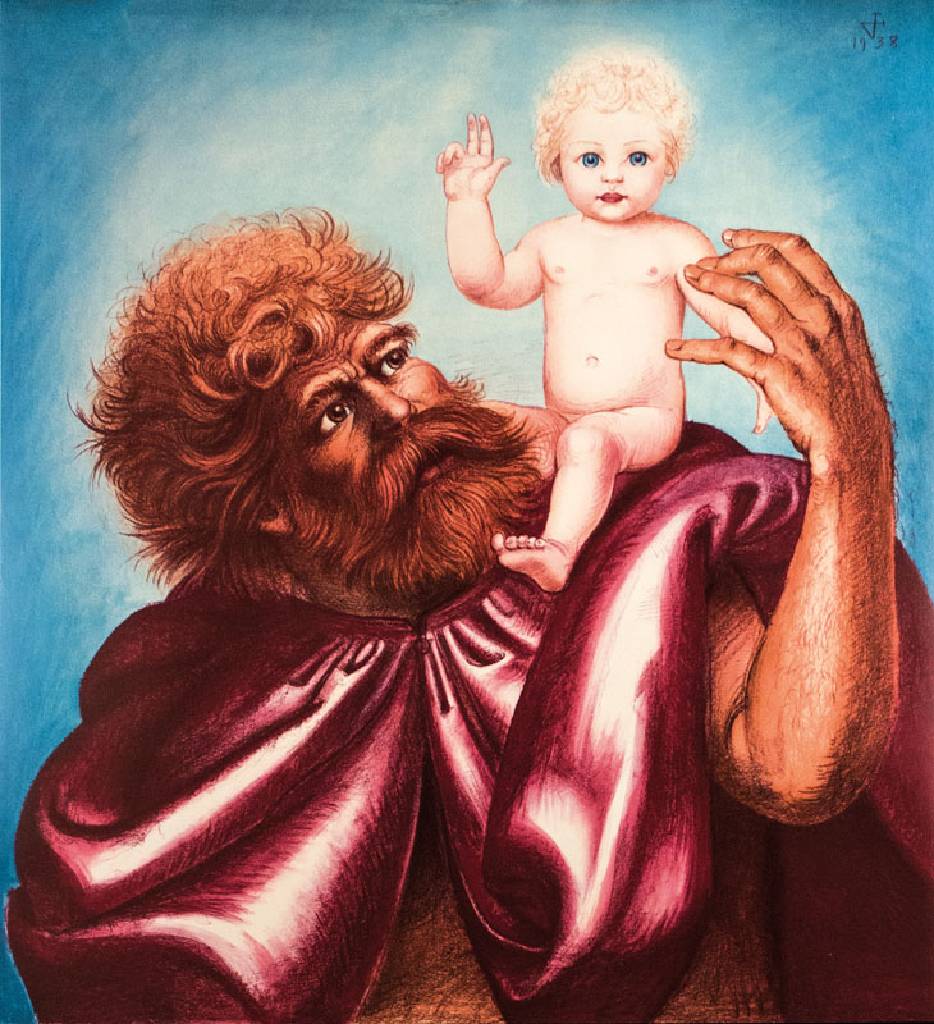 Otto Dix, 1891-1969, Farblithographie, im Stein sign. und dat. 38, Stempelsignatur, num. 40/100, Blattgr. 105x91 cm