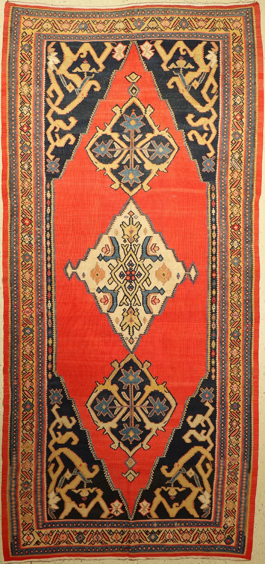 Bidjar Kelim alt, Persien, um 1920, Wolle auf Baumwolle, ca. 365 x 168 cm, EHZ: 2