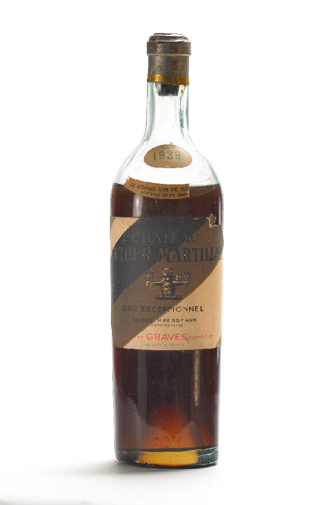 1 Flasche 1939 Chateau LaTour Martillac, Graves, Alfred Kressmann Proprietaire, Cru Exceptionnel, unverkostet, selten im Angebot, ca. 75 cl, ...