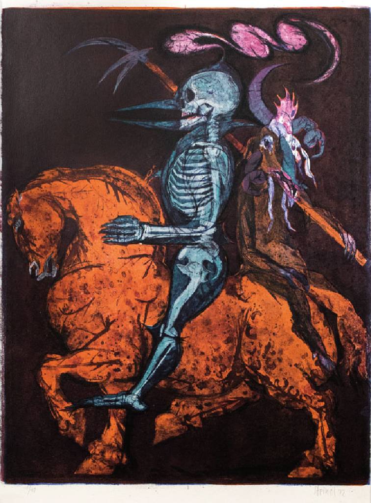 Kurt Steinel, 1929-2005, Konvolut aus drei Farbserigraphien, aus der Serie: Pferde-Pferde, 1972, "Verliebter Centauer", ...