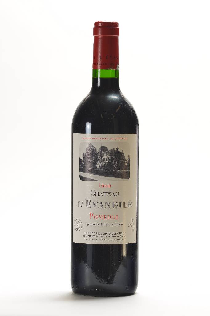 2 Flaschen 1999 Chateau L'Evangile, Pomerol, je ca. 75 cl, unverkostet, Füllstände: je ca. top shoulder Jean-Marc Quarin 90/100 Punkte