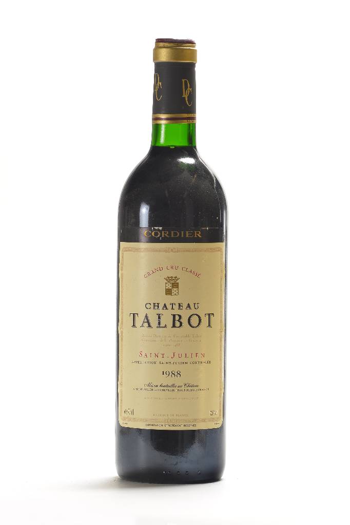 1 Flaschen 1988 Chateau Talbot, Saint-Julien, Grand Cru Classe, ca. 75 cl, 12,5 % Vol., Füllstand: ca. top shoulder, unverkostet, CellarTracker ...
