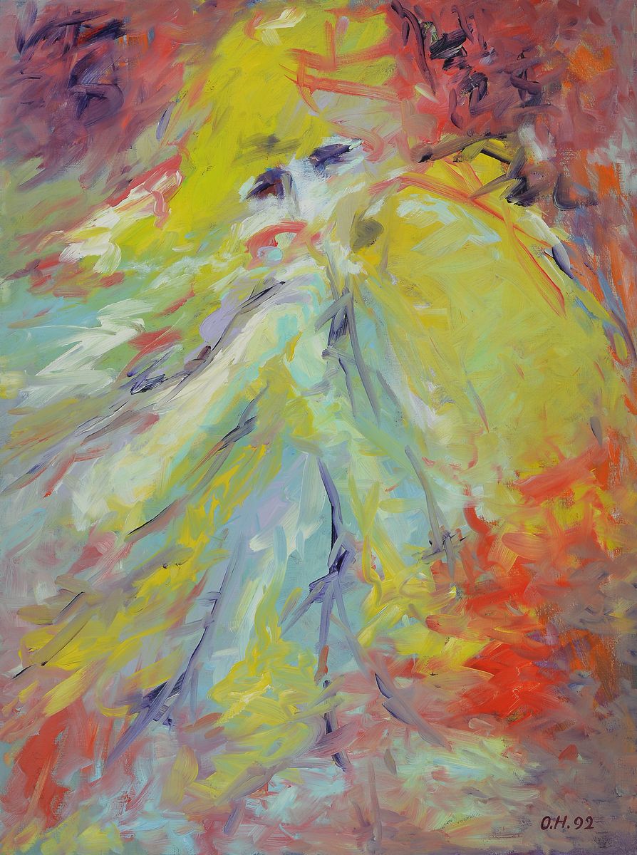 Otto Herter, 1924 Pjatigorsk/Kaukasus - 2000 Achern, Abstrakte Komposition, Öl/Lwd, rechts unten signiert und datiert 92, ca. 80x60 cm, Rahmen