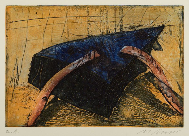 Maria Moser, geb. 1948, Ohne Titel, Farbradierung, E.A, re unten signiert, Blattmaß 29x20 cm