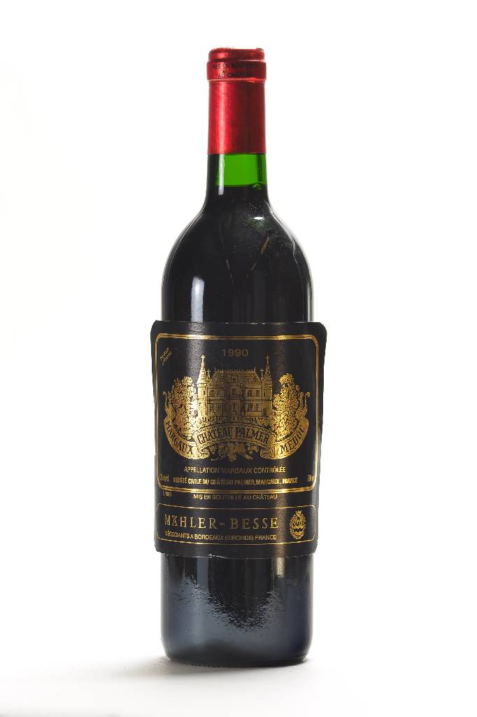 3 Flaschen 1990 Chateau Palmer, Margaux, Mähler-Besse, je ca. 75 cl, 12 % Vol., unverkostet, Füllstände: je ca. into neck-highfill, sehr selten im ...