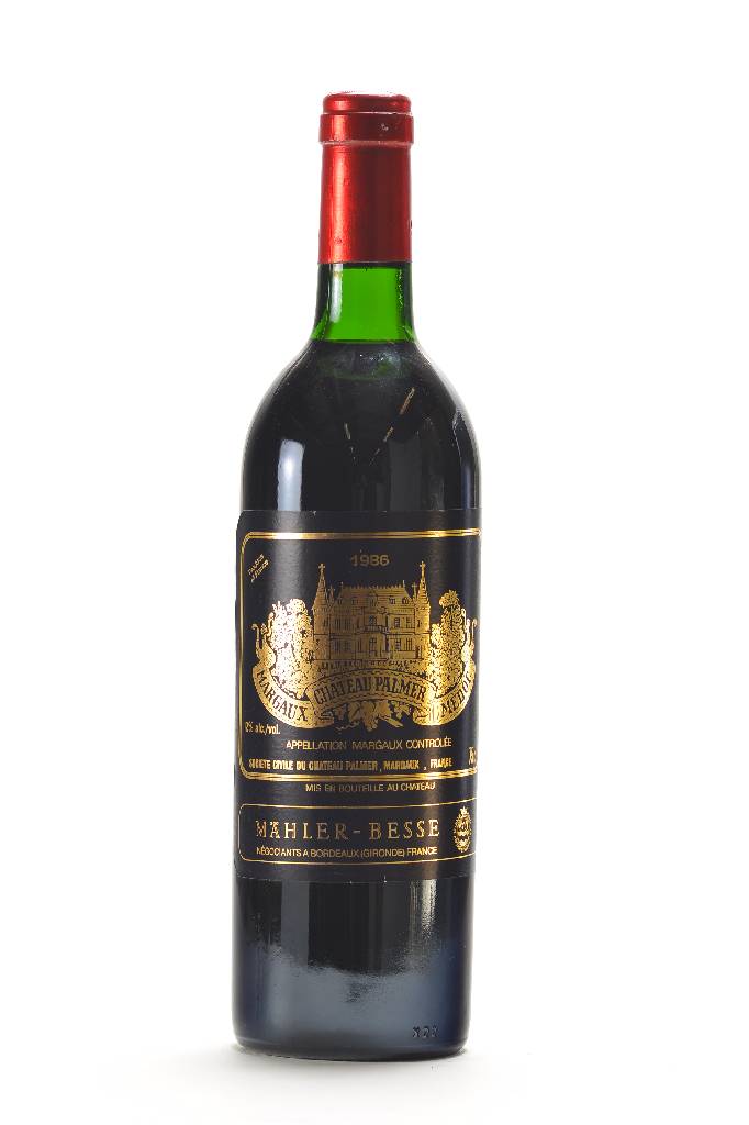1 Flasche 1986 Chateau Palmer, Margaux, Mähler-Besse, 12 % Vol., ca. 75 cl, Füllstand:ca. top shoulder, unverkostet, selten im Angebot, ...