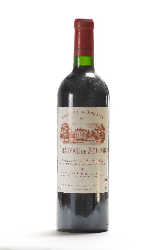 8 Flaschen 1999 Chateau de Bel-Air, Lalande de Pomerol, je ca. 75 cl., ca. 12,5 % Vol., Füllstände: je ca. into neck, sehr guter Erhaltungszustand, ...
