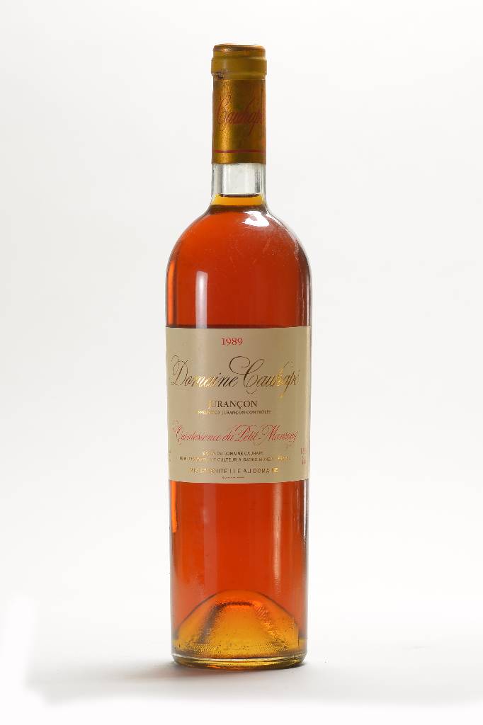 3 Flaschen 1989 Domaine Cauhape Quintessence du Petit Manseng Moelleux, Jurancon, je ca. 75 cl, 15 % Vol., unverkostet, Etiketten l. gebräunt und l. ...