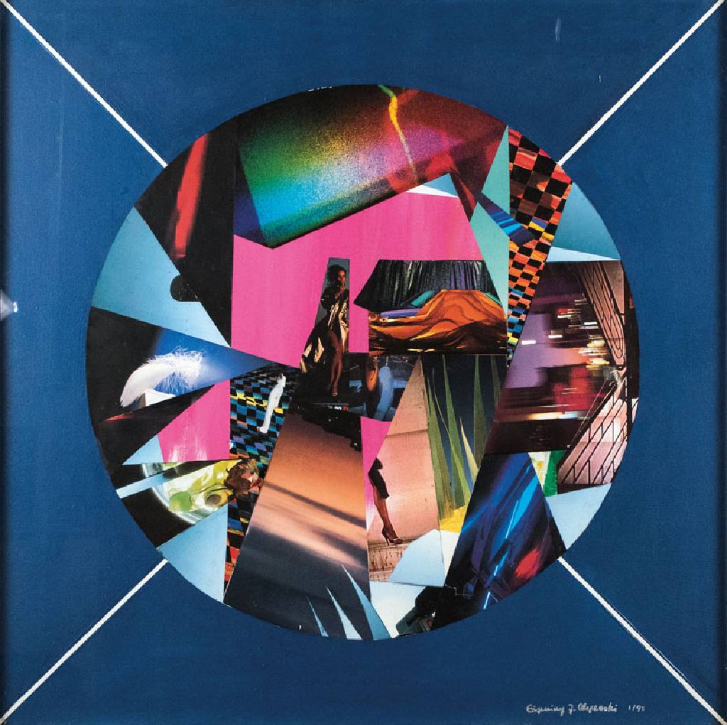 Eugenuisz Zygfryd Olszewski, 1924-2011, Piktodiagramm, Der Traum, signiert, datiert 91, ca. 70x70 cm, unter Glas gerahmt