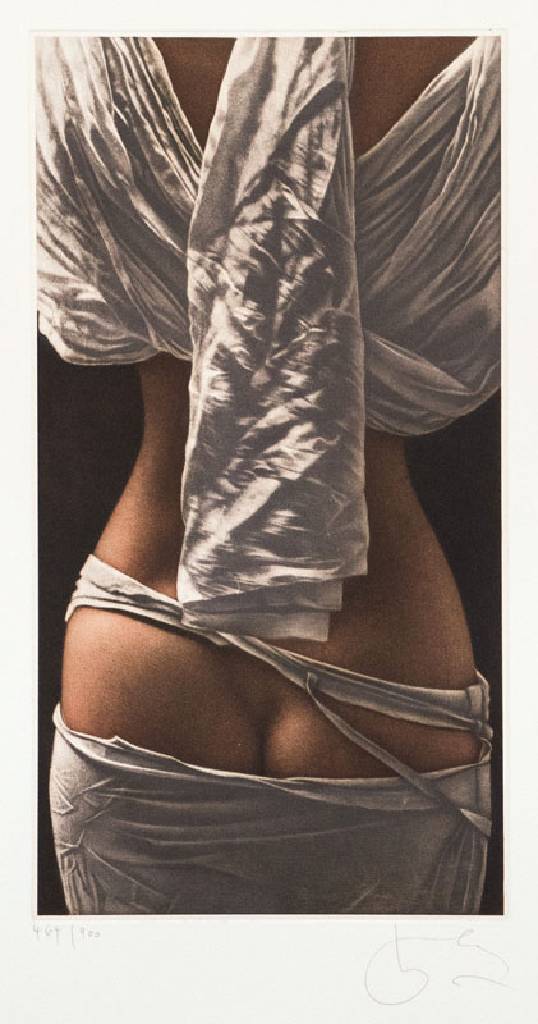 Willi Kissmer, geb. 1951 Duisburg, Rückenakt II, Farbradierung, signiert und nummeriert 464/900, Platte ca. 35,5x19 cm, Blattgr. ca. 50,5x32 cm