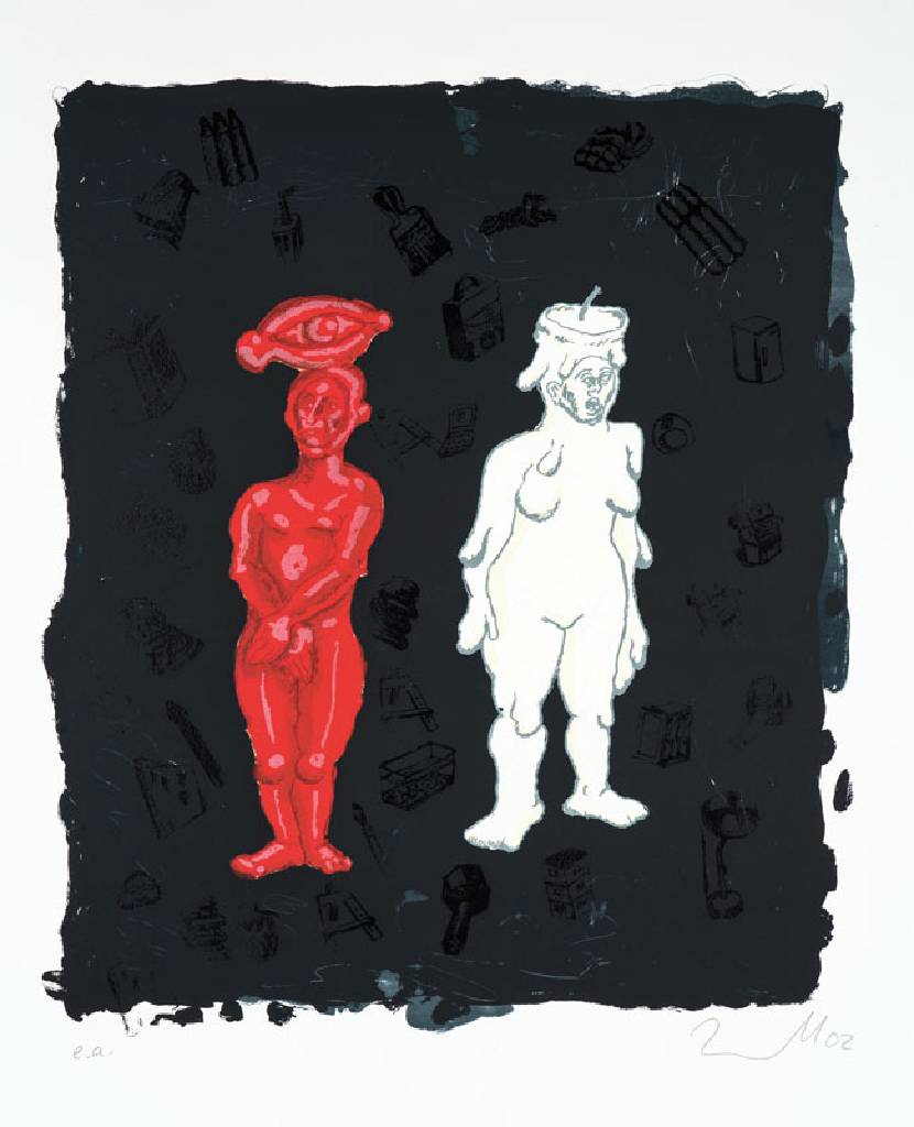 Jörg Immendorff, 1945-2007, Farbsiebdruck auf Bütten, aus: The Nose, 2002, sign. u. num. e.a., Auflage 100, Blattgr. 80x60 cm