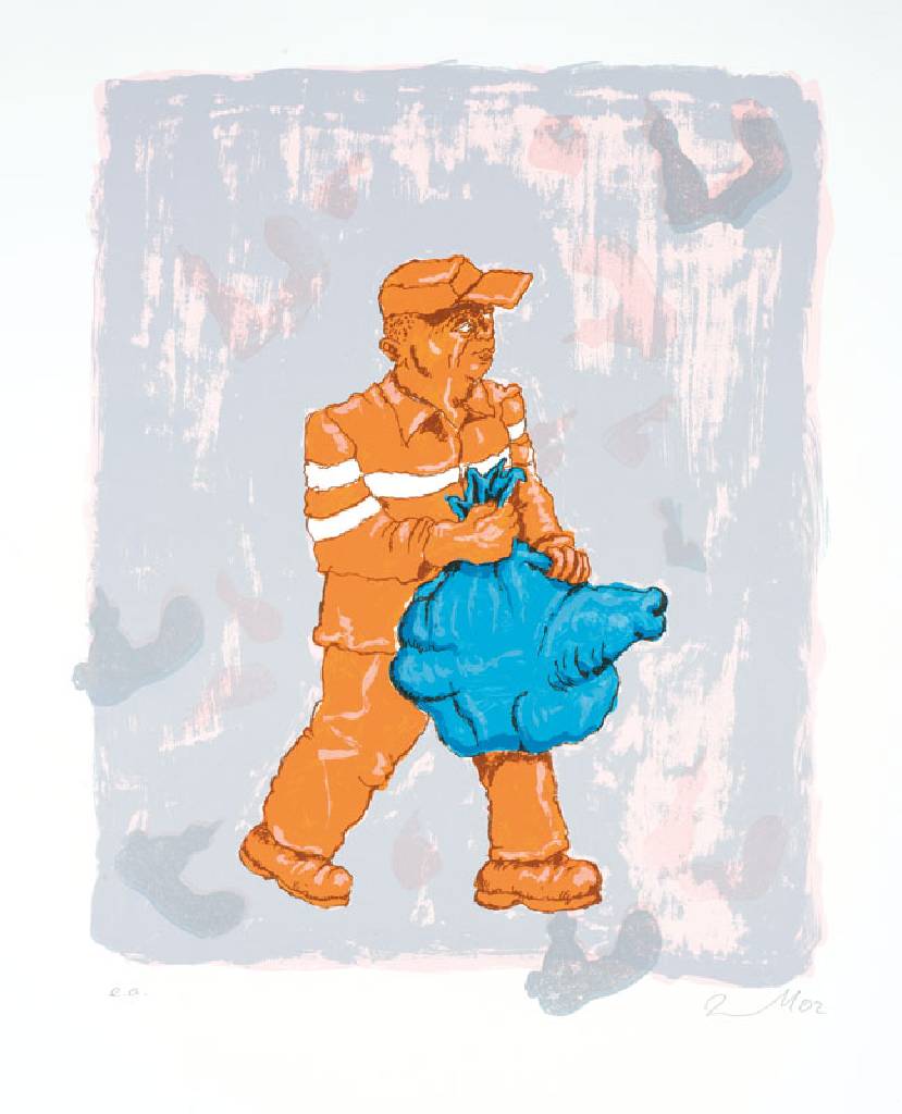 Jörg Immendorff, 1945-2007, Farbsiebdruck auf Bütten, aus: The Nose, 2002, sign. u. num. e.a., Auflage 100, Blattgr. 80x60 cm