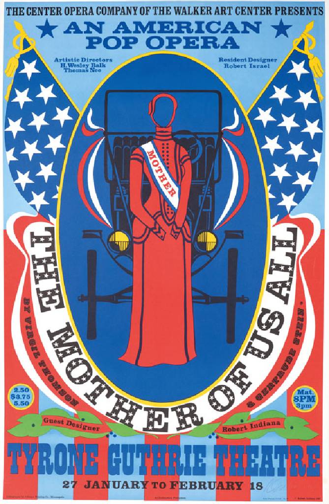 Robert Indiana, geb. 1928, Farblithographie, The mother of us all, sign, 1967, Blattgr. ca. 94x61 cm