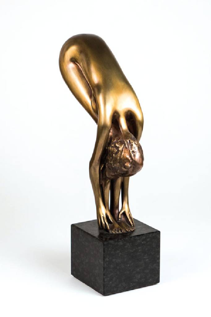 Bruno Bruni, geb. 1935 Gradara, La Volta, Bronzeskulptur, signiert und nummeriert 178/250, Venturi Arte Stempel, H. Bronze 49 cm, H. Sockel 11 cm