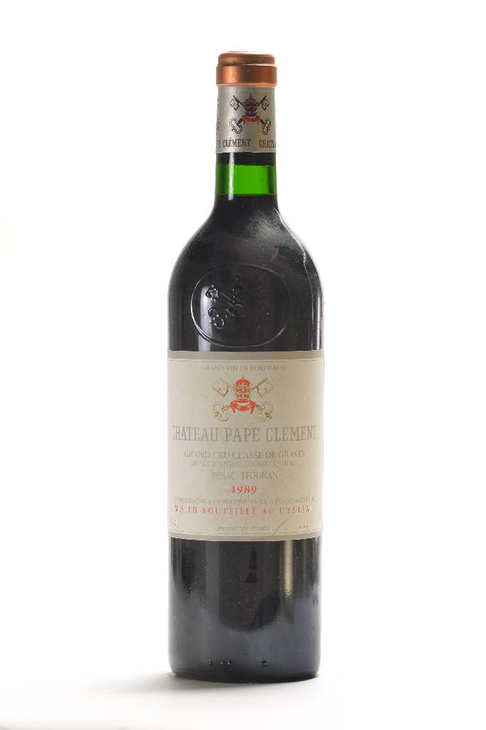 1 Flasche 1989 Chateau Pape Clement, Pessac -Leognan, Grand Cru Classe, ca. 75 cl, 12,5 % Vol., Füllstand: ca. into neck, unverkostet, Etikett min. ...