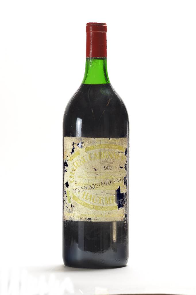 1 Magnumflasche 1983 Chateau Caronne Ste Gemme, Haut-Medoc, ca. 150 cl, Füllstand: ca. topshoulder, Etikett besch., Kapsel teilw. oxidiert, selten ...