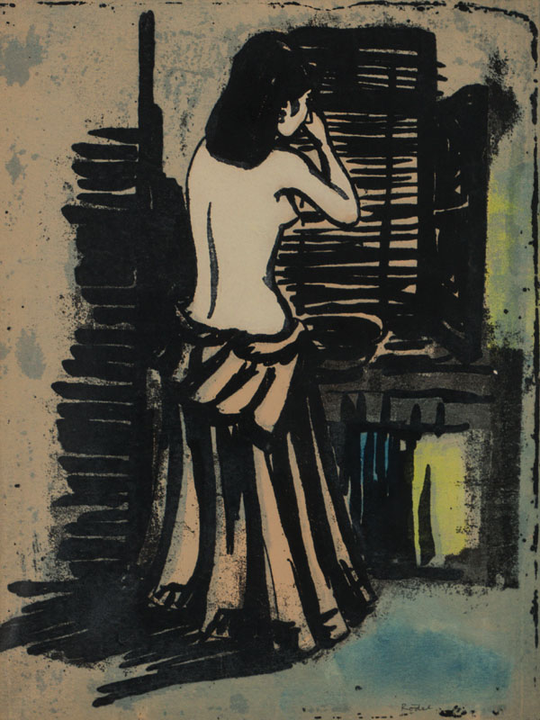 Karl Rödel, 1907-1982, Farblithographie, rechts unten signiert, ca. 53x40 cm, PP, unter Glas gerahmt
