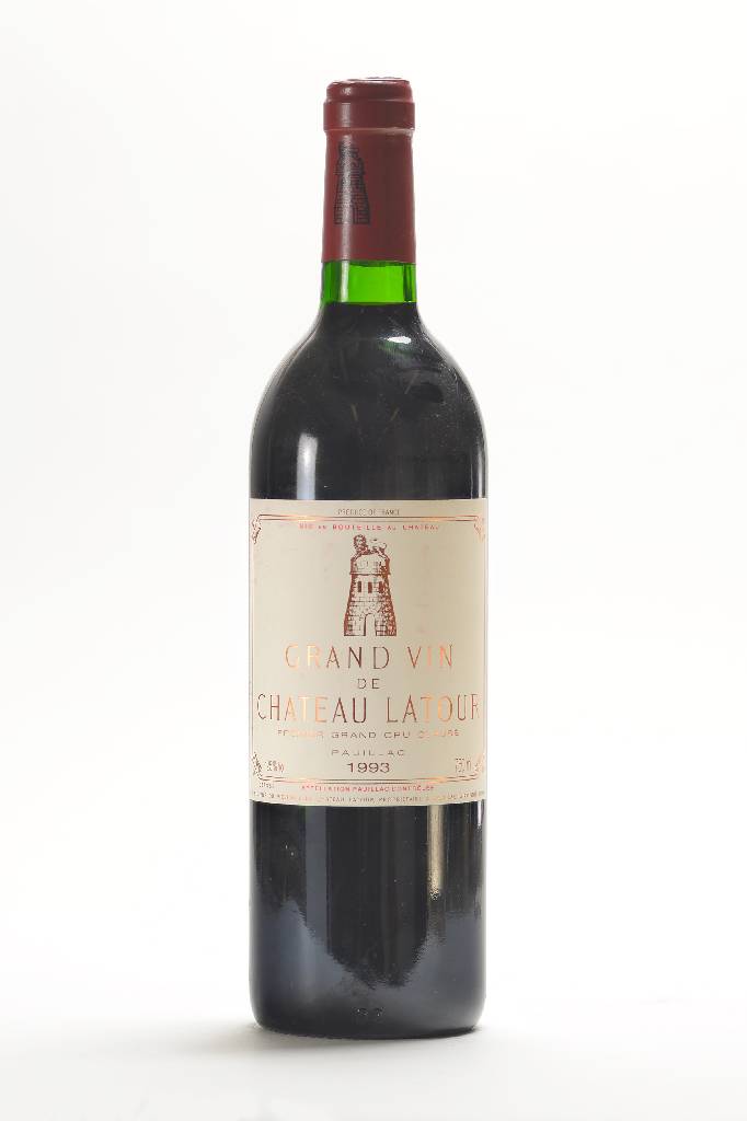 1 Flasche 1993 Chateau Latour, Pauillac, Premier Grand Cru Classe, 12,5 % Vol., ca. 75 cl, Füllstand: ca. top shoulder, selten im Angebot, ...