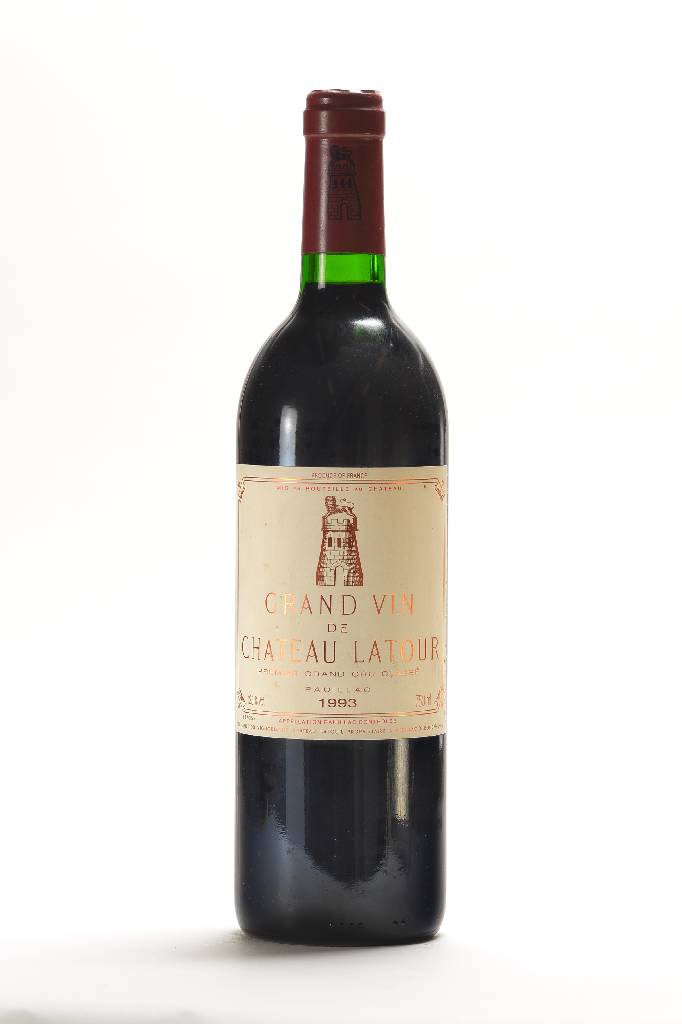 1 Flasche 1993 Chateau Latour, Pauillac, Premier Grand Cru Classe, 12,5 % Vol., ca. 75 cl, Füllstand: ca. top shoulder, selten im Angebot, ...