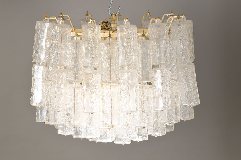 Deckenlampe mit Glasröhren H. ca. 51 cm, D. ca. 64 cm