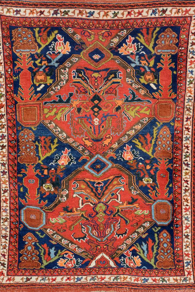 Afshar alt, Persien, um 1920, Wolle auf Wolle, ca. 174 x 125 cm, EHZ: 2-3