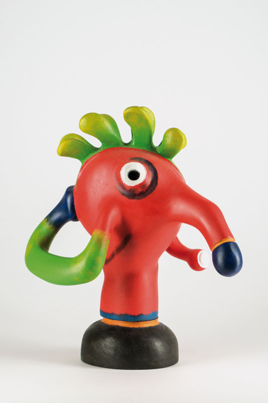 Otmar Alt, geb. 1940, Skulptur, Steinguss bunt bemalt, signiert und nummeriert 96/499, H. ca. 35,5 cm
