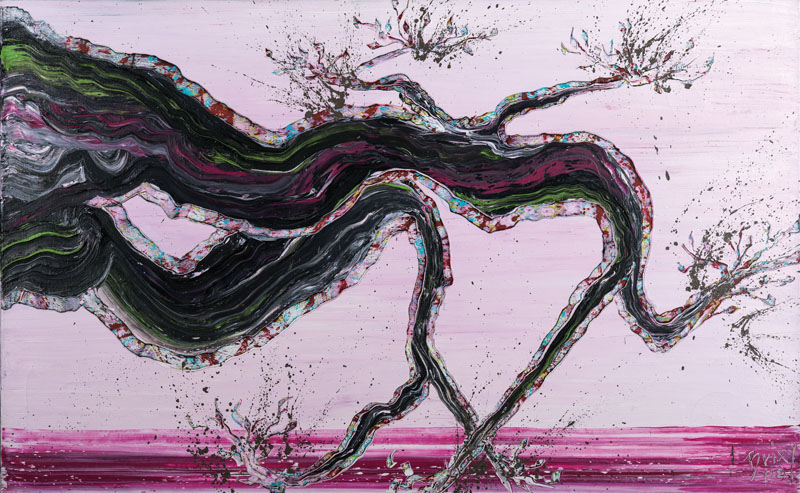 Dietmar Brixy, geb. 1961 Mannheim, Ohne Titel, Öl/Lwd, rechts unten signiert und datiert 08, ca. 100x160 cm, Metallrahmen
