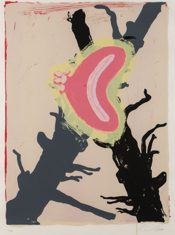 Jörg Immendorff, 1945-2007, Ohne Titel, Farbserigraphie, signiert und nummeriert 55/100, datiert 2000, Motiv ca. 94x68 cm, Blattgr. ca. 107x78,5 cm, ...