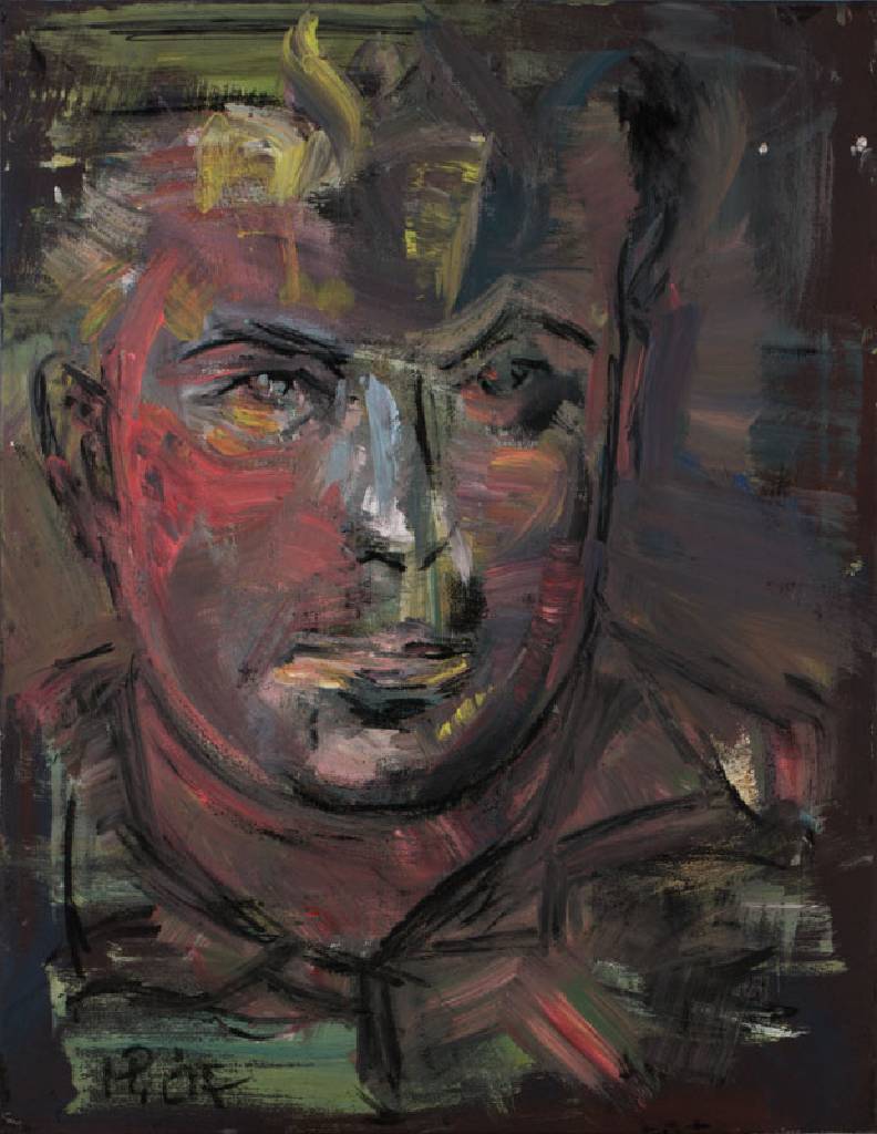 Heiko Pippig, geb. 1951, Schüler von Markus Lüpertz, hier: Charakterporträt Mann, Acryl/Lwd, signiert links unten HP 07, ca. 90x70 cm