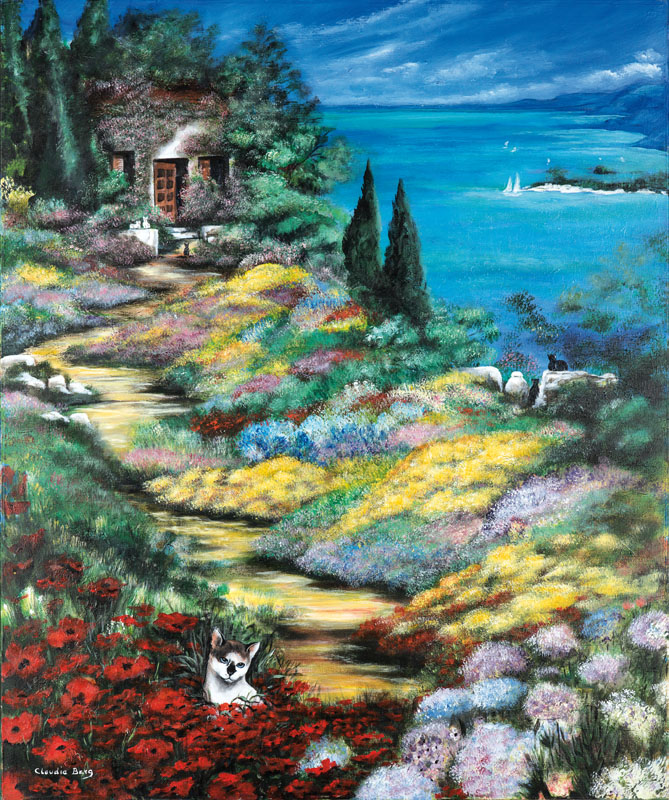 Claudia Berg, 1947-2012 Kalifornien, Ohne Titel, Acryl/Lwd, signiert, ca. 120x100cm