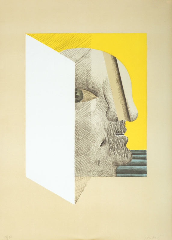 Horst Antes, geb. 1936, Ohne Titel, Farblithografie, sign und num. 19/83, datiert 1970, ca. 75x55 cm, unter Glas gerahmt
