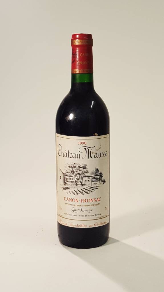 11 Flaschen 1990 Chateau Mausse, Canon -Fronsac, je ca. 75 cl, 12,5 % Vol., Füllstände: je ca. top shoulder, unverkostet, Etiketten l. gebräunt, ...