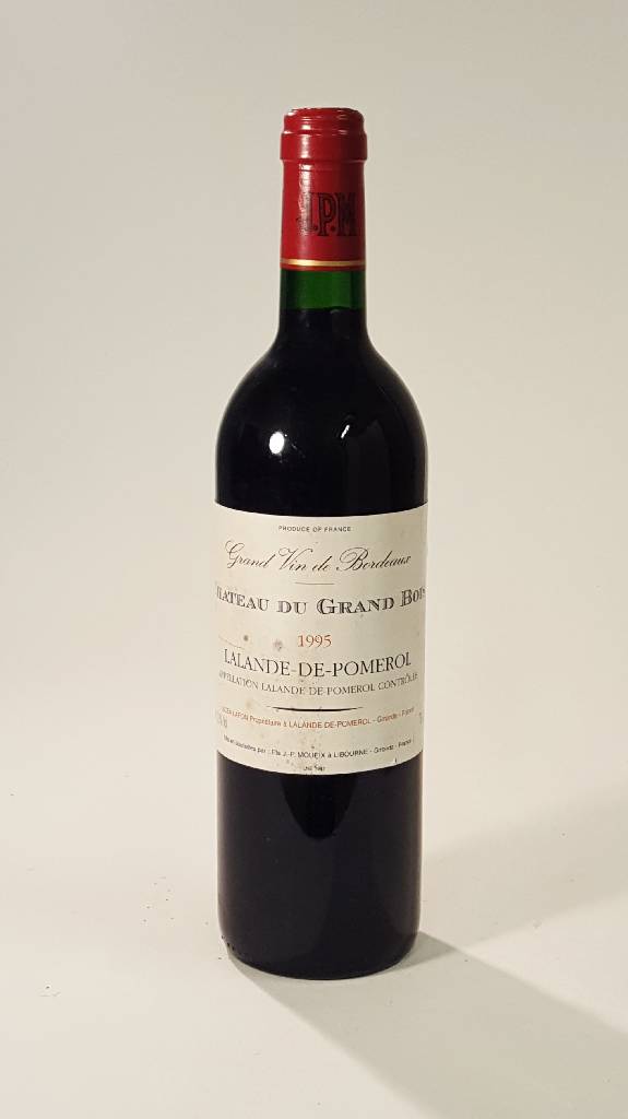 12 Flaschen 1995 Chateau du Grand Bois, Lalande de Pomerol, 12,5 % Vol., je ca. 75 cl,unverkostet, Füllstände: je ca. top shoulder, in der ...