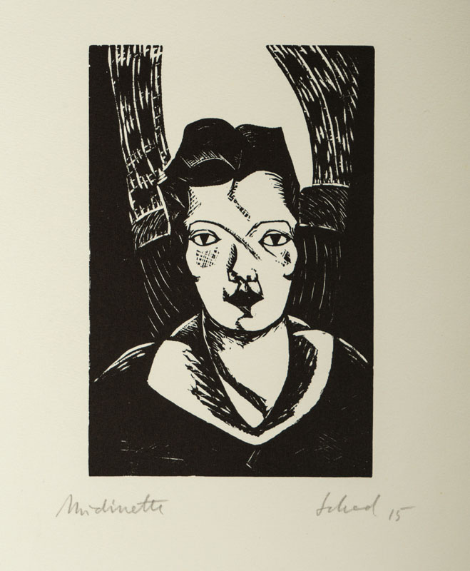 Christian Schad, 1894-1982, Mappe mit 6 Original-Holzschnitten, je handsigniert und betitelt, 1915-1917, Hrsg. Edition Panderma Carl Laszlo Basel, ...