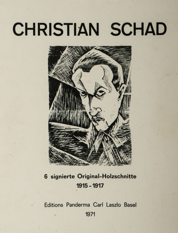 Detail a: Christian Schad, 1894-1982, Mappe mit 6 Original-Holzschnitten, je handsigniert und betitelt, 1915-1917, Hrsg. Edition Panderma Carl Laszlo Basel, ...
