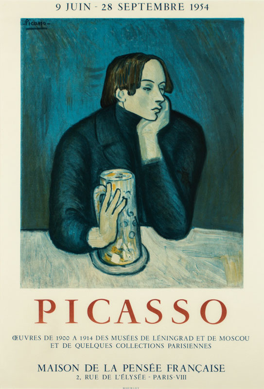 Pablo Picasso, 1881-1973, Farboffset, Ausstellungsplakat, 1954 Frankreich, ca. 69x42cm, unter Glas gerahmt