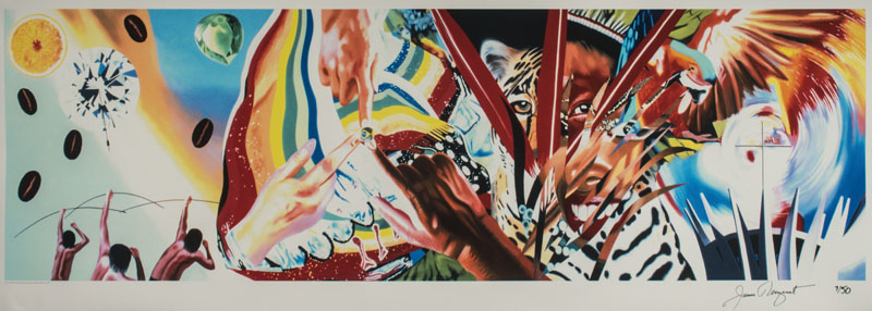James Rosenquist, geb. 1933, Brazil 2013, Pigmentprint, handsigniert, num. 1/50, 198x73,5 cm
