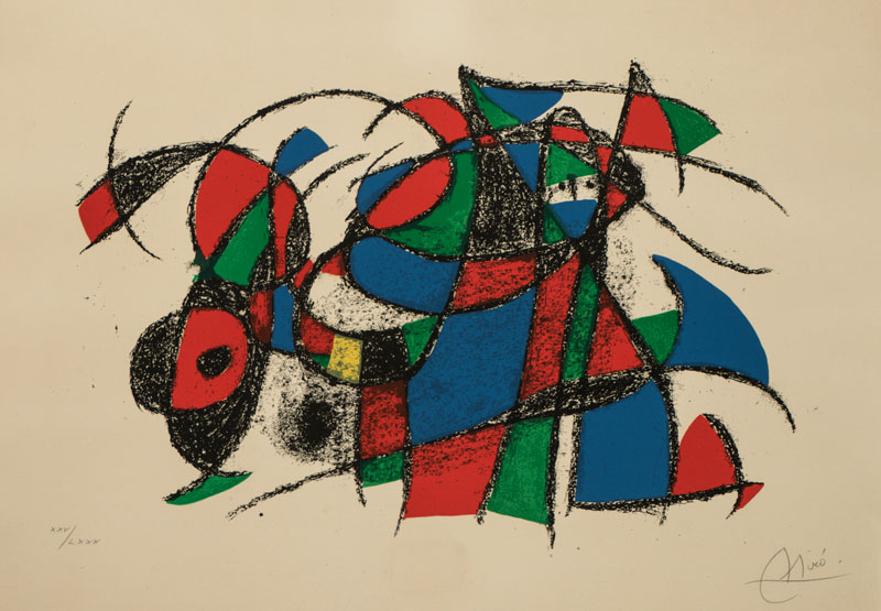 Joan Miro, 1893-1983, Farblithografie, sign, num. XXV/LXXX, Blattmaß 44,5x61,5 cm