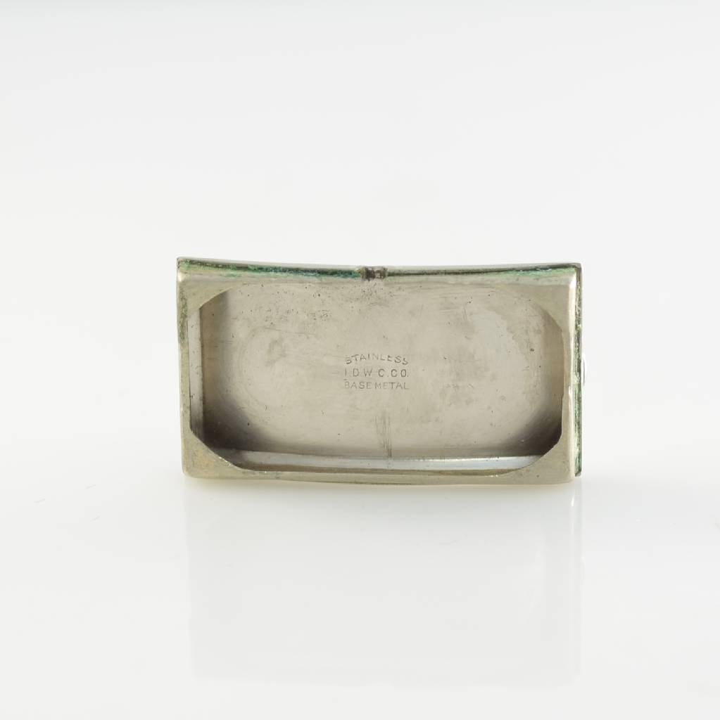 Detail e: GRUEN vergoldete, rechteckige Herrenarmbanduhr, Handaufzug, sog. Doctors watch, frühe Ausführung, Schweiz 1930er/40er Jahre, tailliertes Geh., in ...